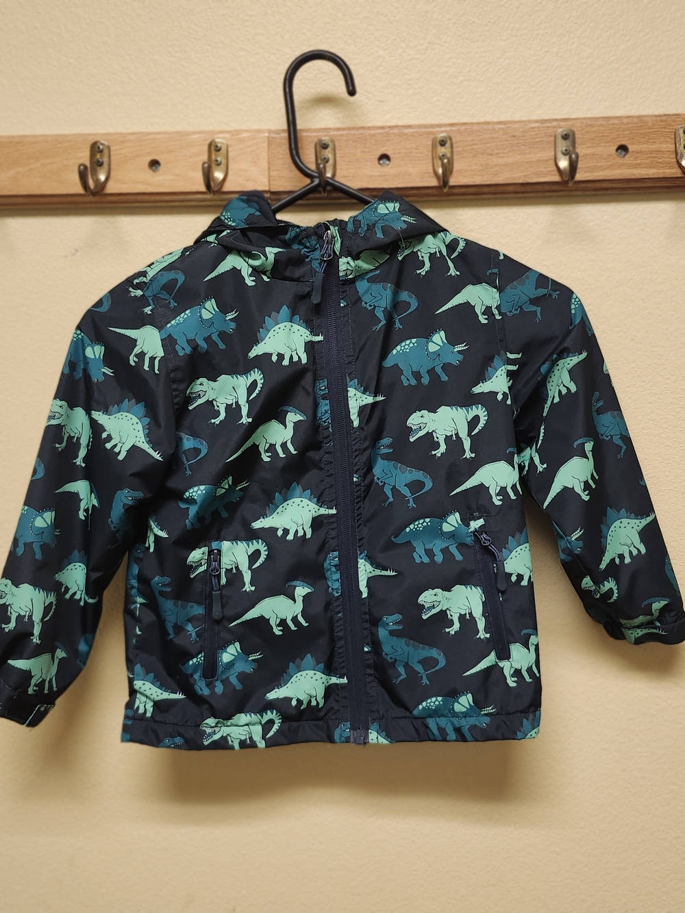 UMMTOM Dinosaur Print Rain Jacket Boys 3-4 Like New